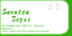 sarolta dezsi business card